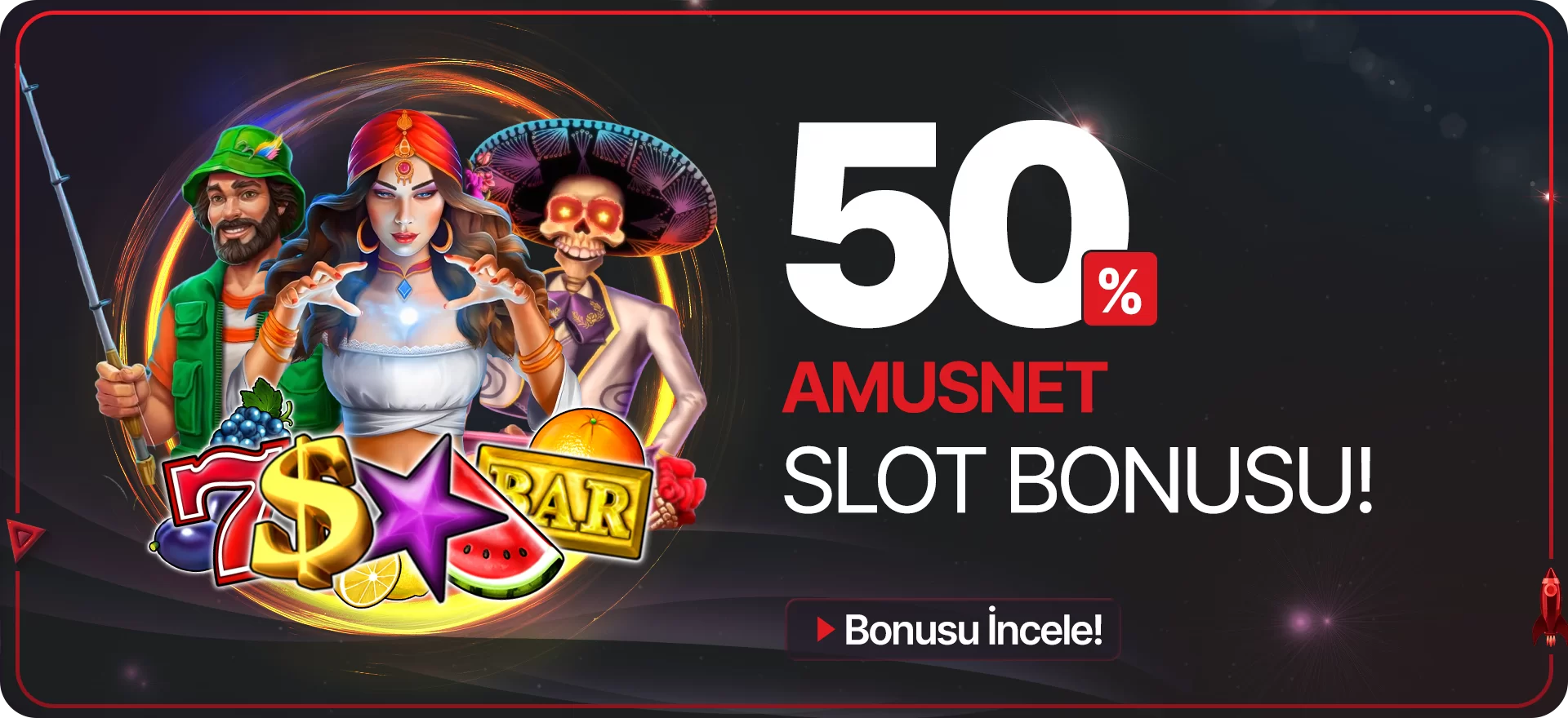 %50 AMUSNET SLOT BONUSU