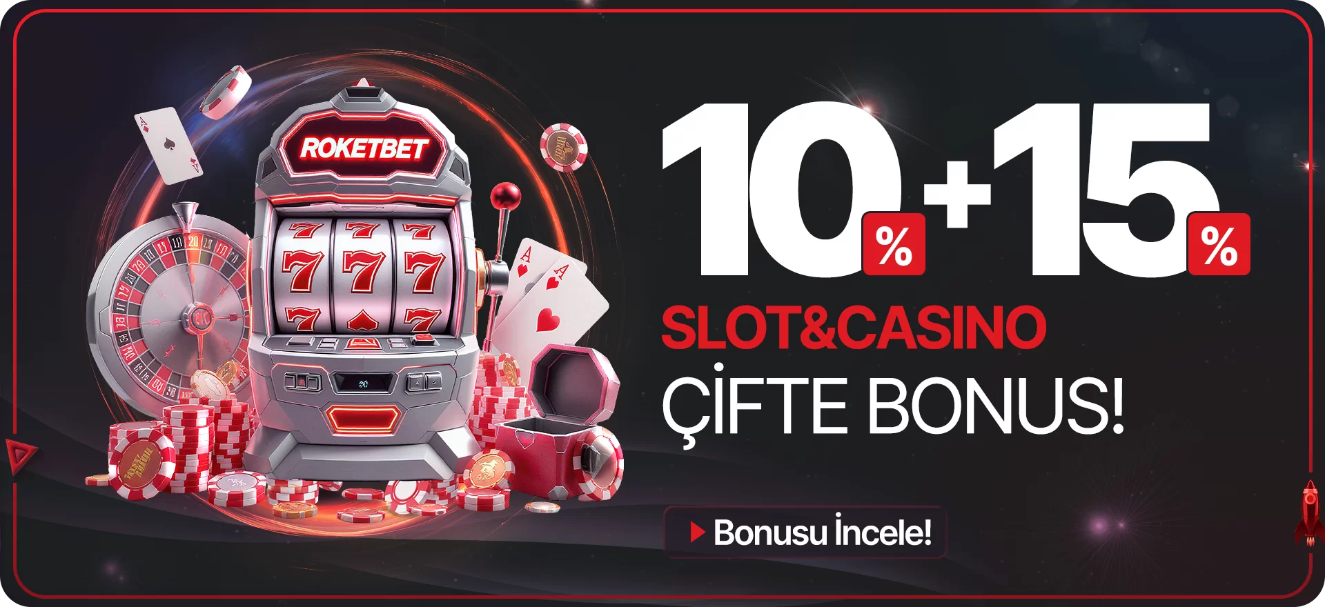 Slot ve Casino'da %10 Yatırım + %15 Kayıp Bonusu!