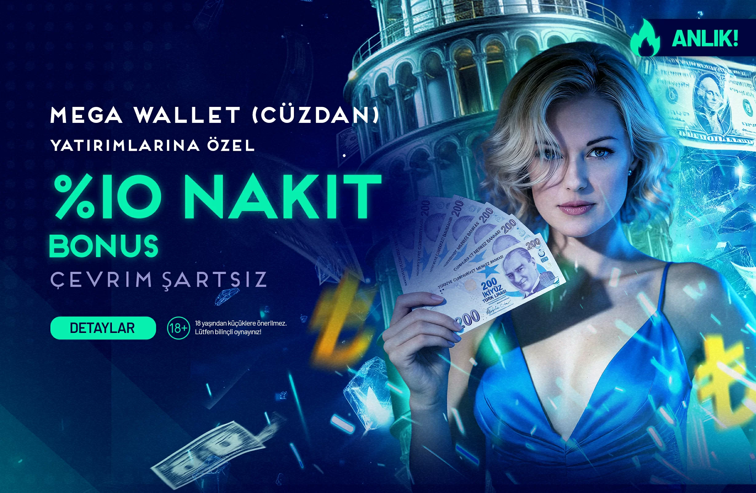 %10 MEGA CÜZDAN NAKİT HEDİYE