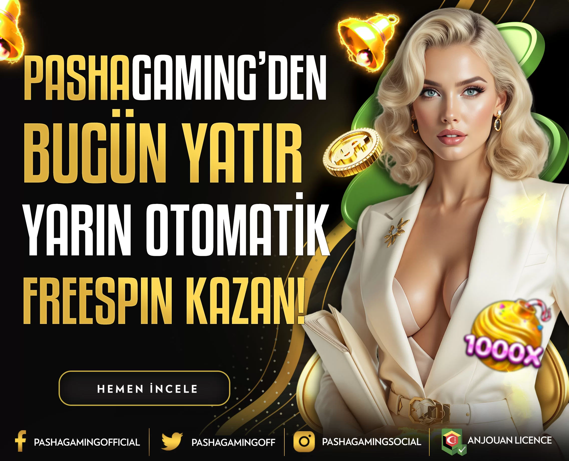 PASHA'YA BUGUN YATIR, YARIN OTOMATİK FREESPİN KAZAN!