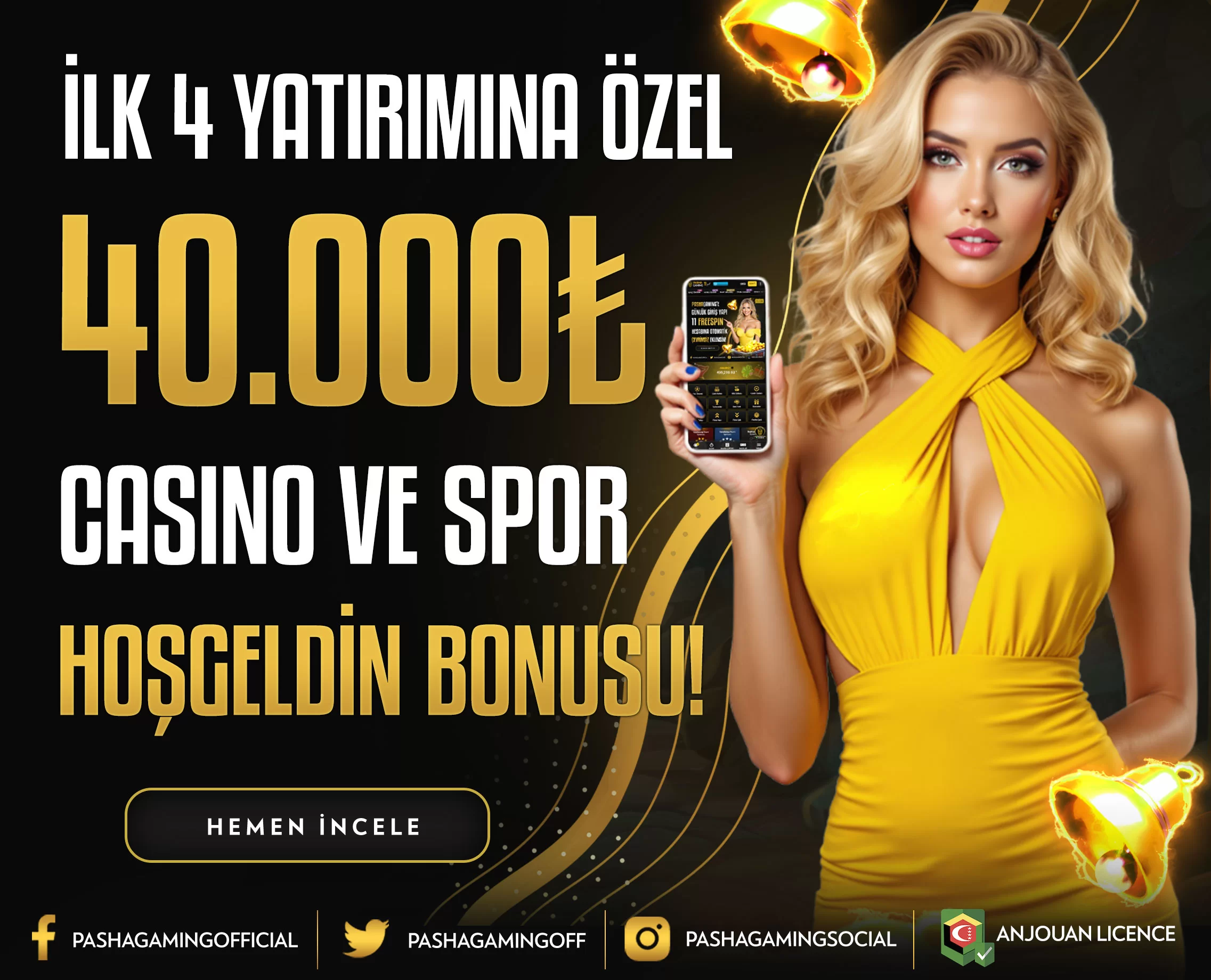 İLK 4 YATIRIMA ÖZEL %400 HOŞGELDİN BONUSU
