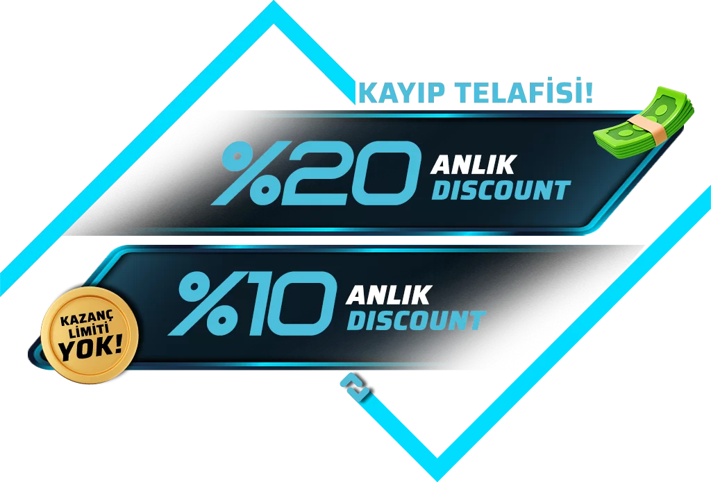 KAYIPLARINIZA ESNEK ÇÖZÜM: %20 VEYA %10 DISCOUNT SEÇENEKLERIYLE KAZANCINIZI SIZ BELIRLEYIN!