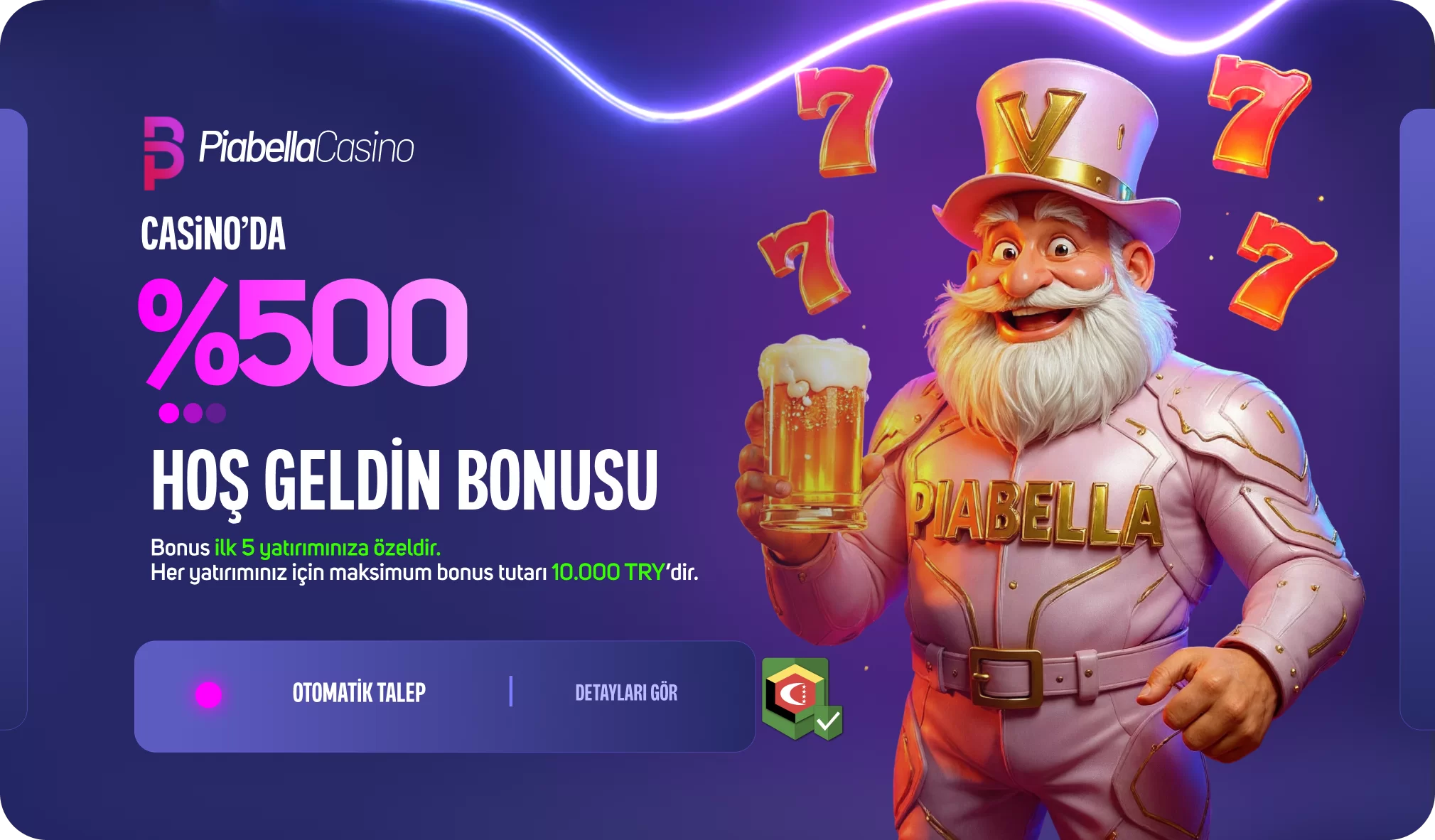 %500/ 50.000 TRY CASİNO HOŞGELDİN BONUSU