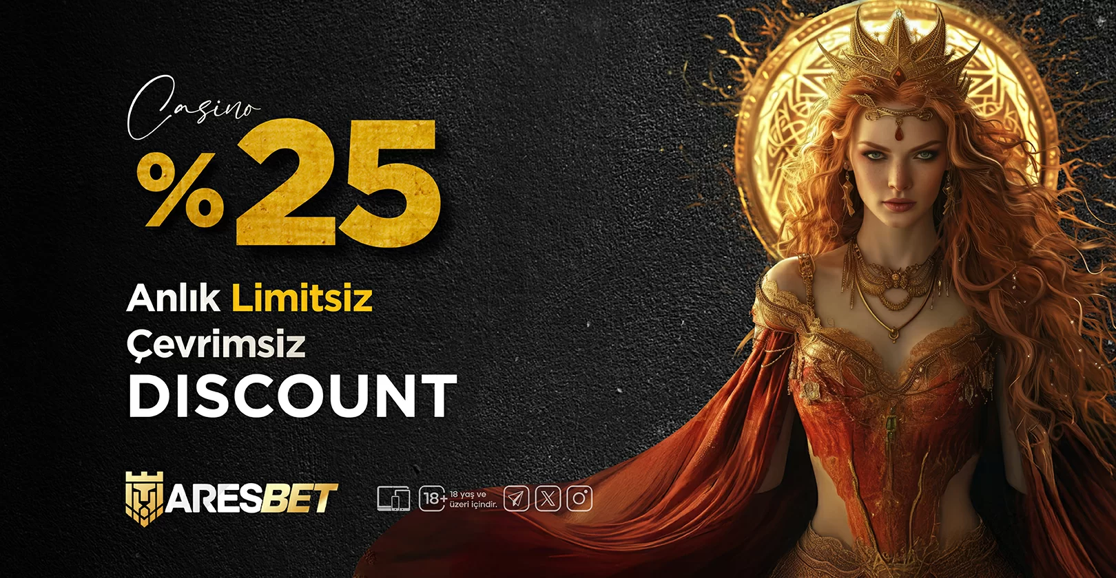 ANLIK ÇEVRIMSIZ LIMITSIZ %25 CASINO DISCOUNT!