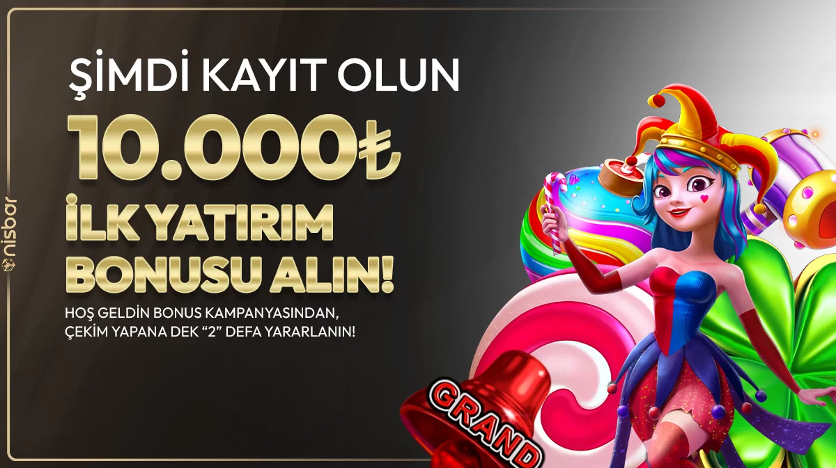 İLK 2 YATIRIMA 10.000 TL SLOT BONUSU!