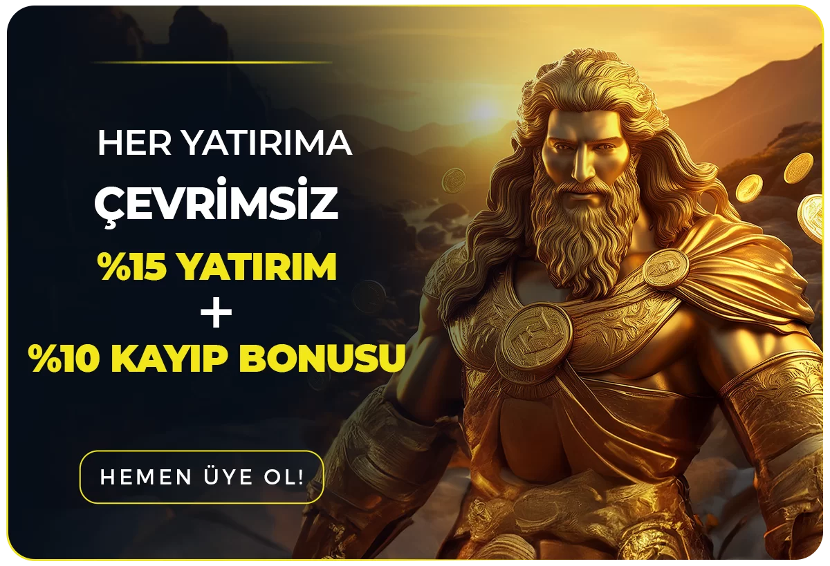 HER YATIRIMA ÇEVRİMSİZ %15YATIRIM + %10 KAYIP BONUSU