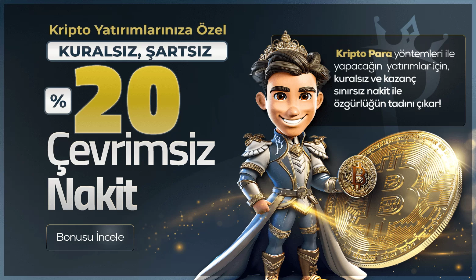 %20 Kripto Nakit Kuralsız Şartsız
