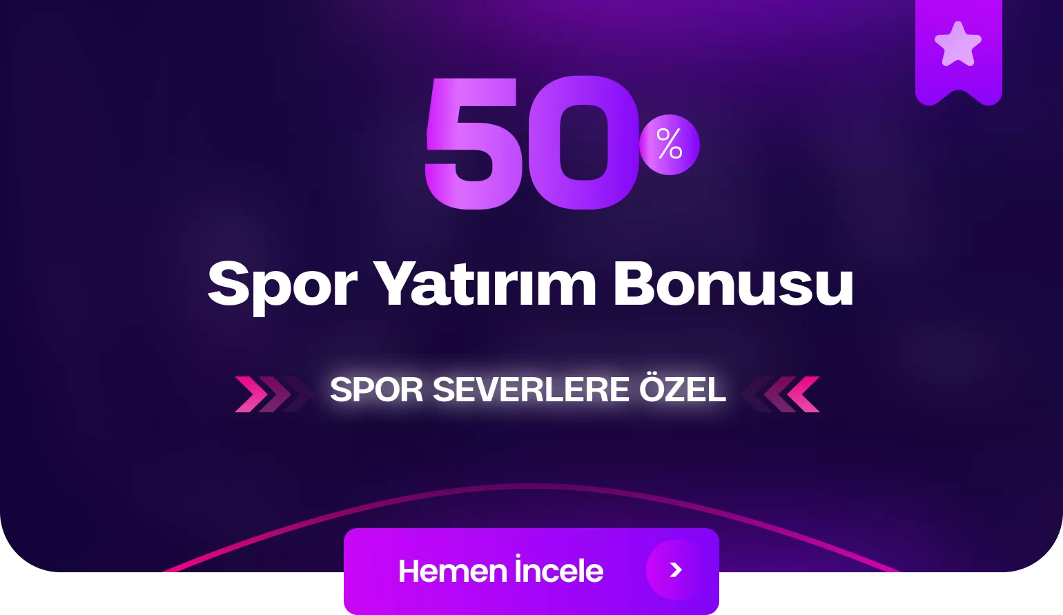 %50 Spor Yatırım Bonusu !