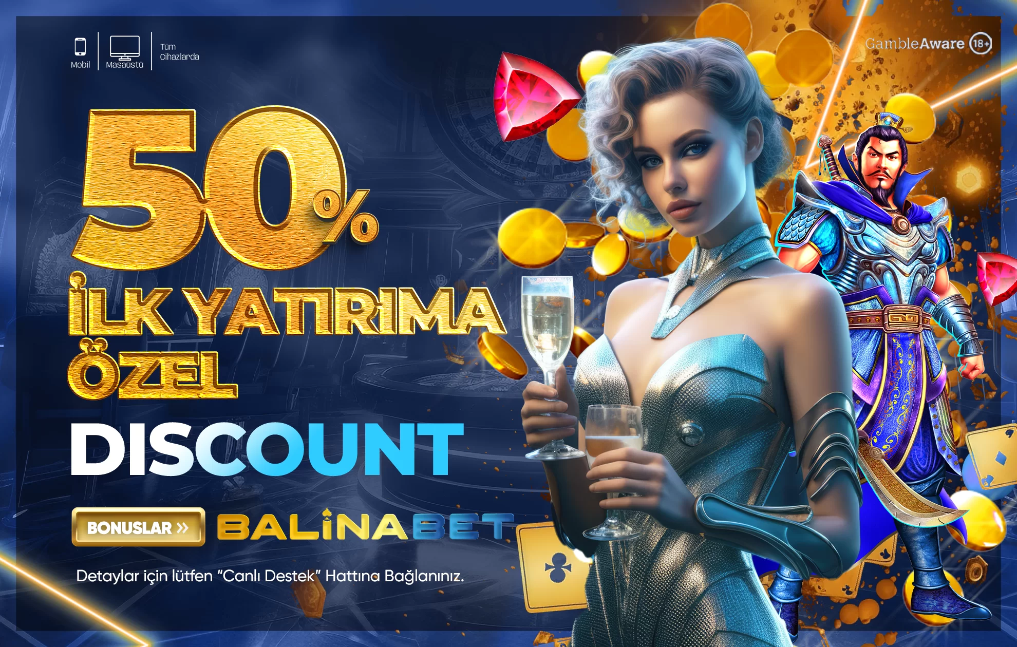 %50 İLK YATIRIMA ÖZEL CASİNO DİSCOUNT