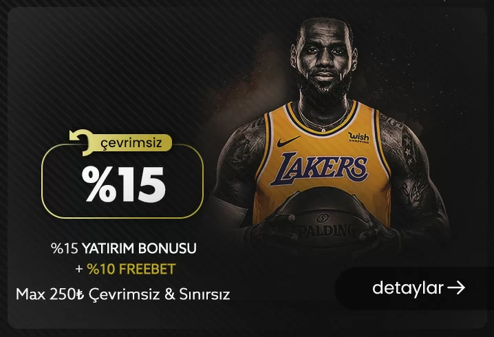 %15 SPOR YATIRIM BONUSU + %10 FREEBET