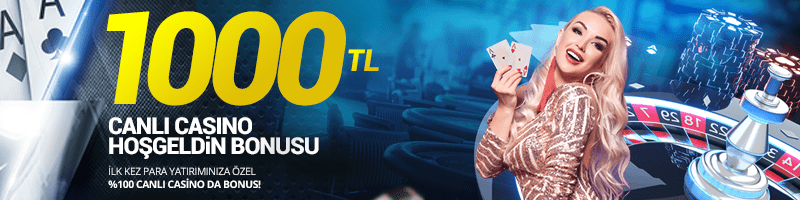%100 Canlı Casino Hoşgeldin Bonusu