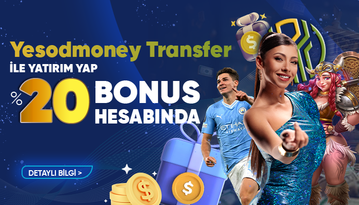Yesodmoney Transfer %20 Yatırım Bonusu