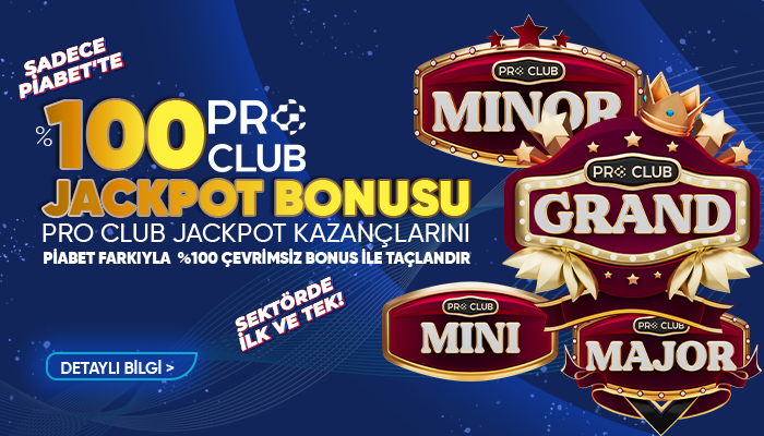 %100 PROCLUB JACKPOT BONUSU