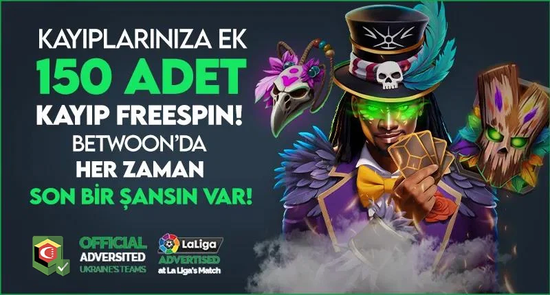 KAYIPLARINIZA 150 FREESPİN