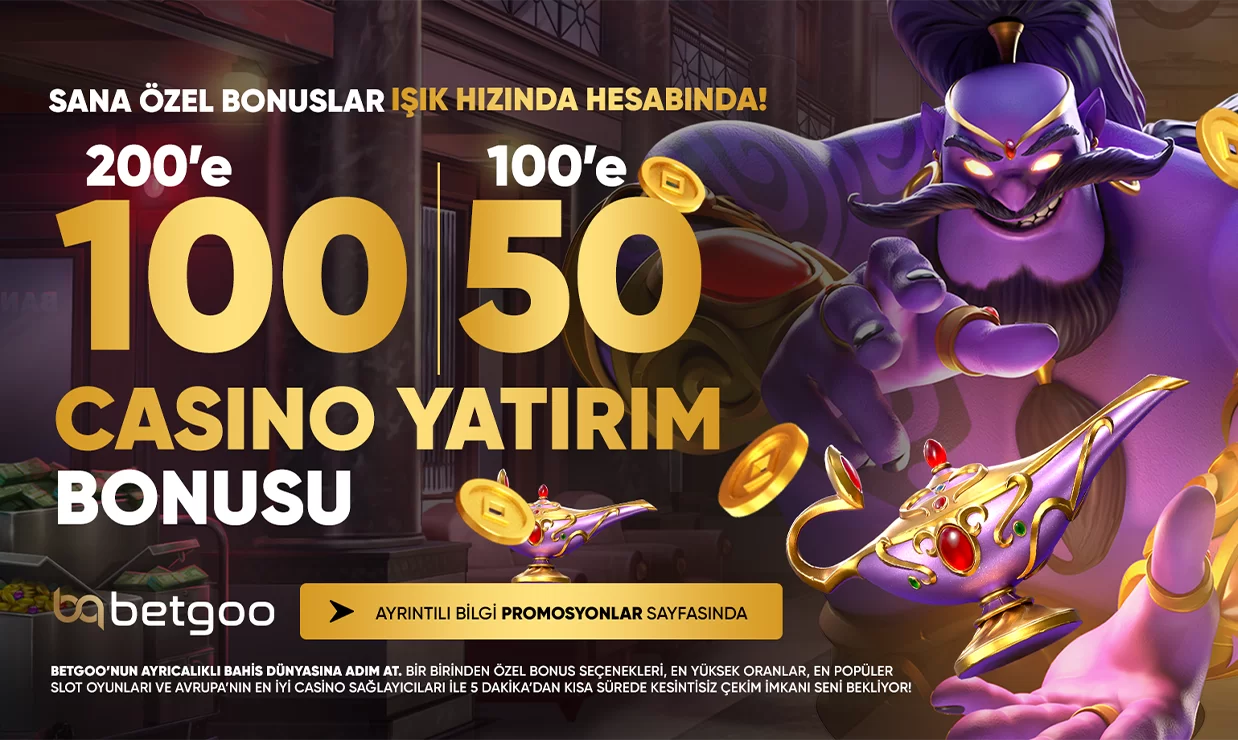 200TL'YE 100 TL CASINO YATIRIM BONUSU