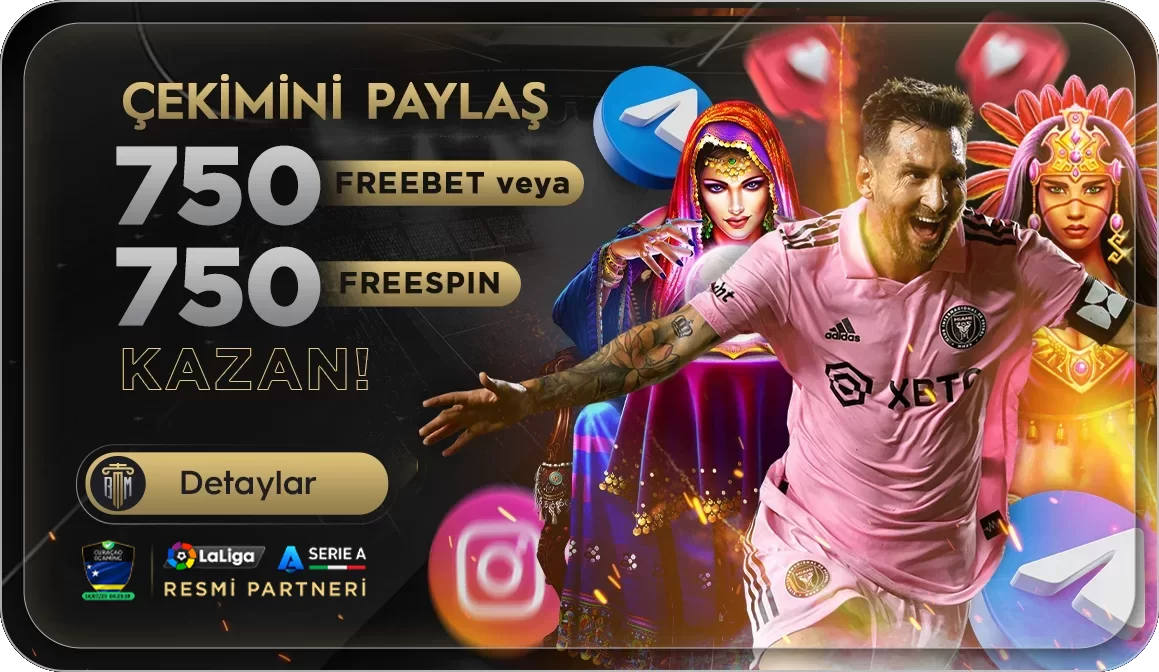 ÇEKİMİNİ PAYLAŞ 750 FREEBET 750 FREESPIN KAZAN