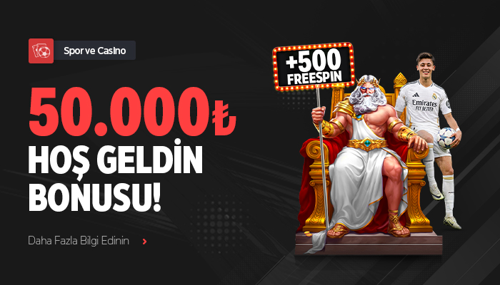 50.000 TL HOŞ GELDİN BONUSU + 500 FREESPIN