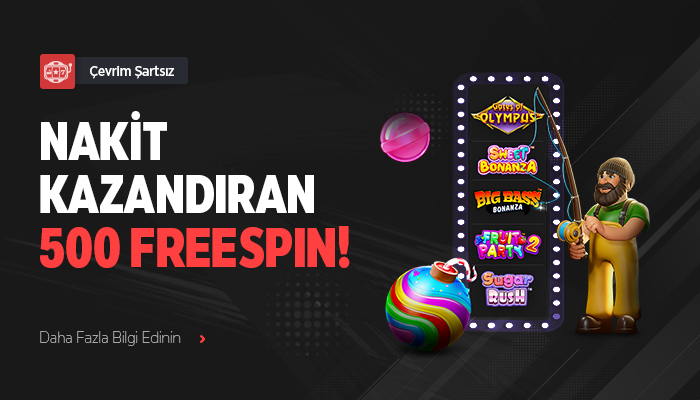 500 FREESPIN KAZANDIRAN 500 FREESPIN!