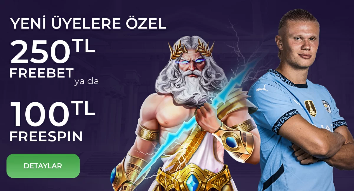250 Freebet / 100 Freespin Deneme Bonusu