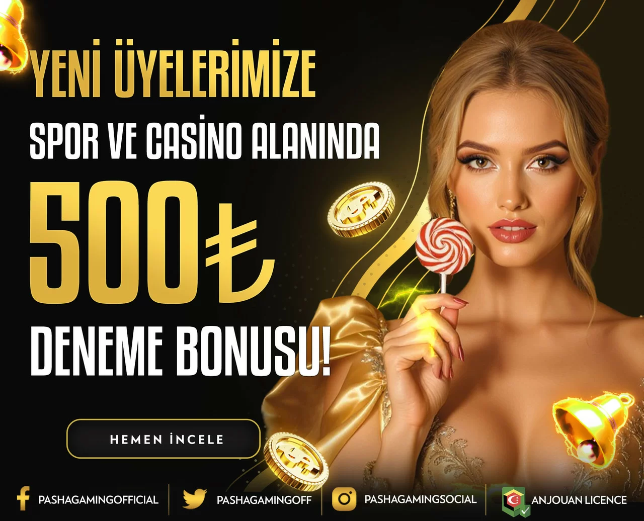 500TL CASİNO & SPOR DENEME BONUSU!