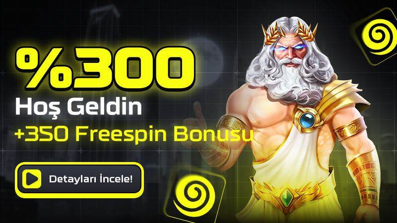 %300 Casino Hoş Geldin Bonusu + 350 Freespin