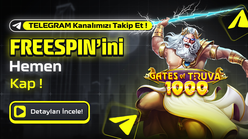 Telegram Kanalımızı Takip Et, Freespin'ini Kap !