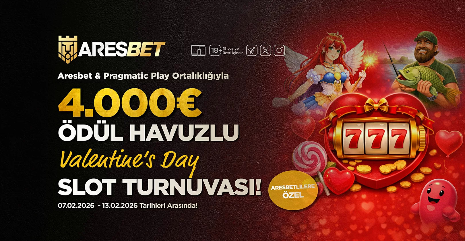 4.000€ Ödüllü Valentine's Day Özel Slot Turnuvası!