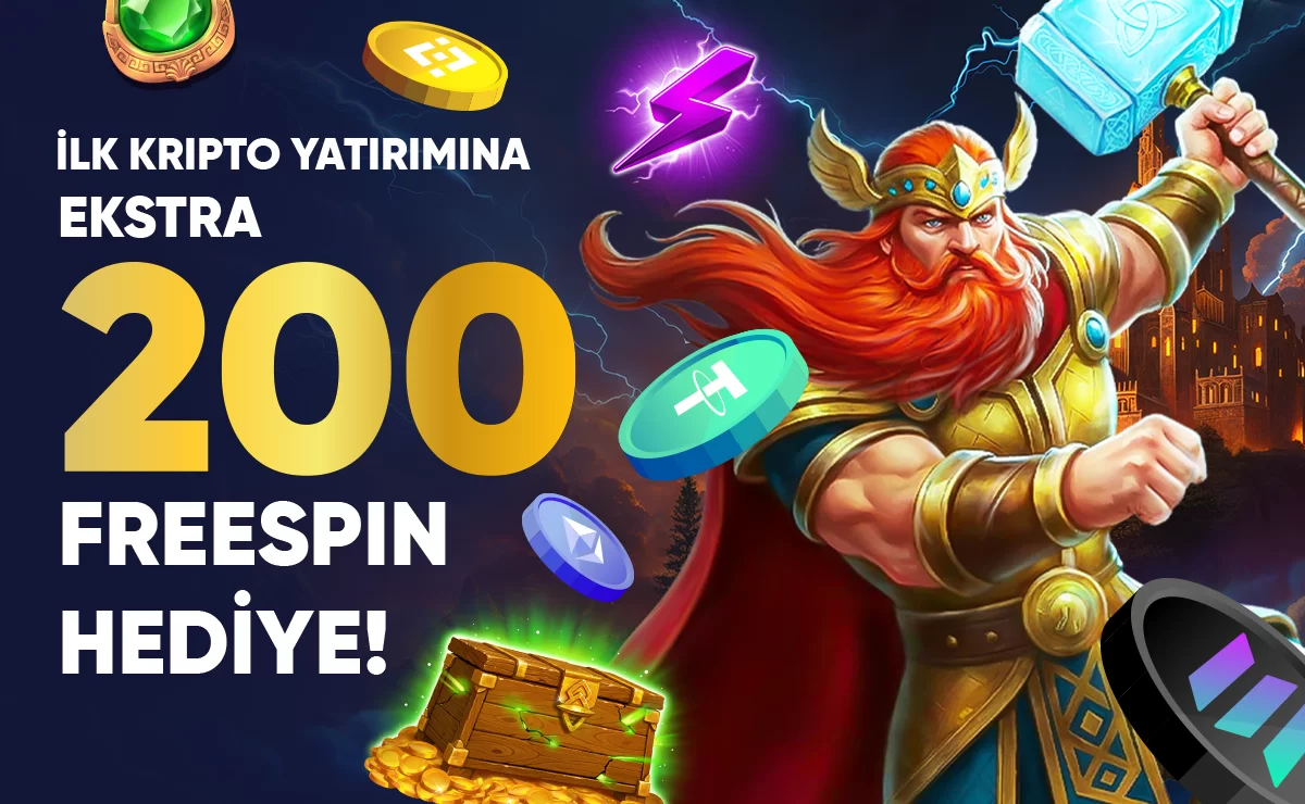 İLK KRİPTO YATIRIMINA EKSTRA 200 FREEPIN FIRSATI !