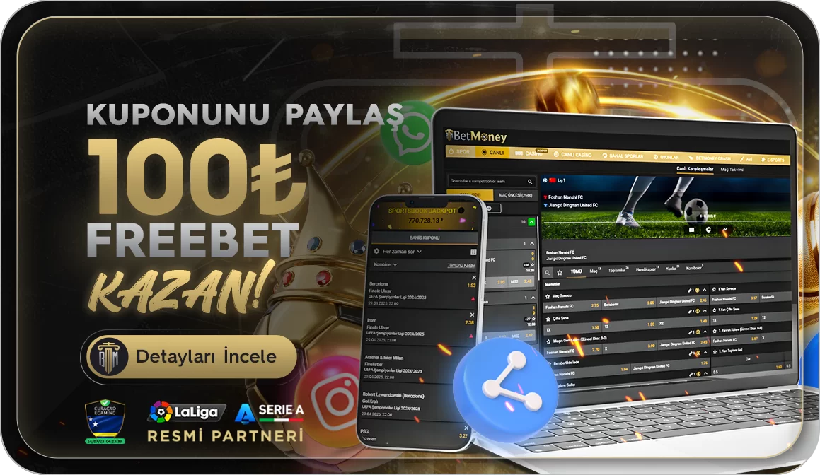 KUPONUNU PAYLAŞ 100 FREEBET KAZAN!