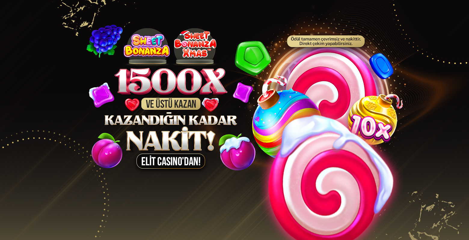 1500x ve Üstü Kazan, Kazandığın Kadar Nakit Ödül Elitcasino’dan!