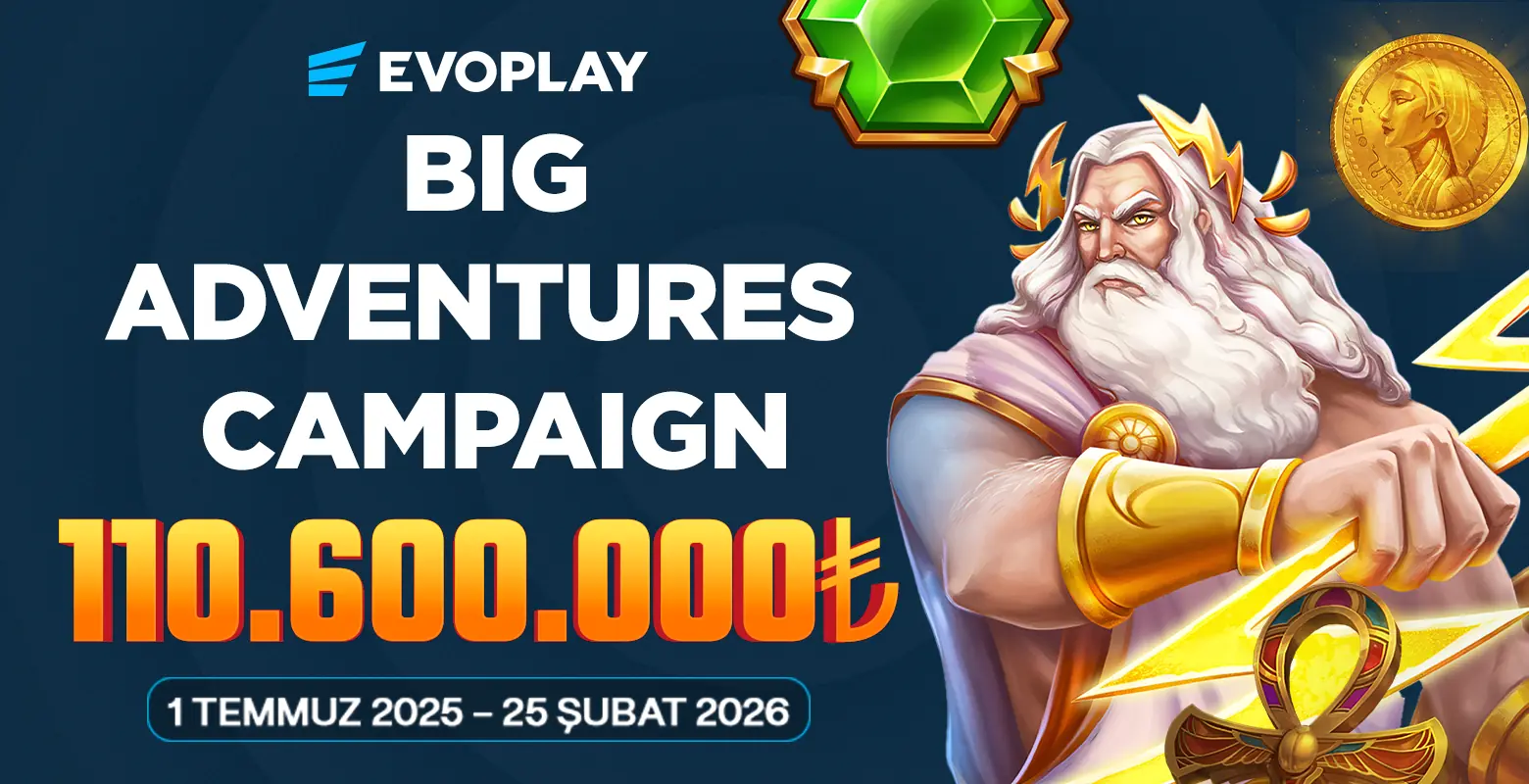 Evoplay sağlayıcısının seçili oyunlarında toplam 110.600.000₺ ödüllü turnuvasına hemen katıl!
