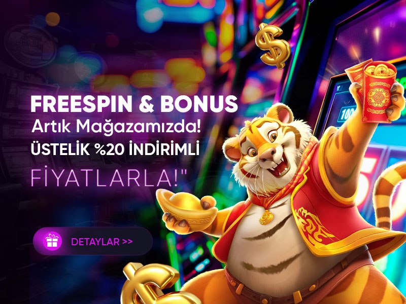 Mağaza'da Freespin ve Bonuslarda %20 İndirim!