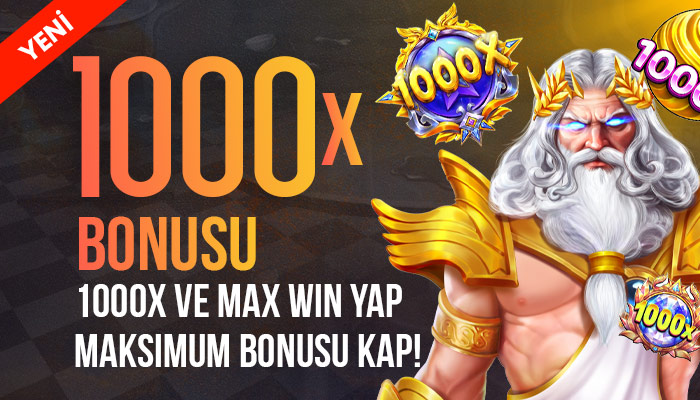 1000X SEMBOLÜYLE KAZANAN ÜYELERE 1000X BİZDEN!