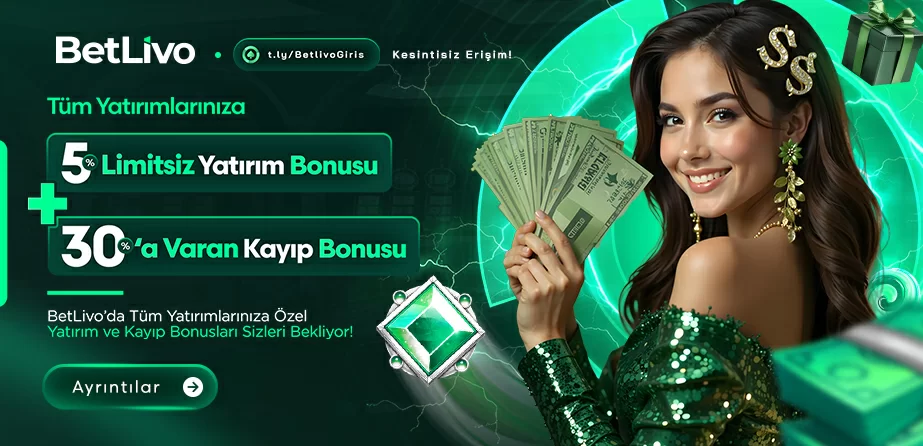HER YATIRIMA %5 ÇEVRİMSİZ BONUS