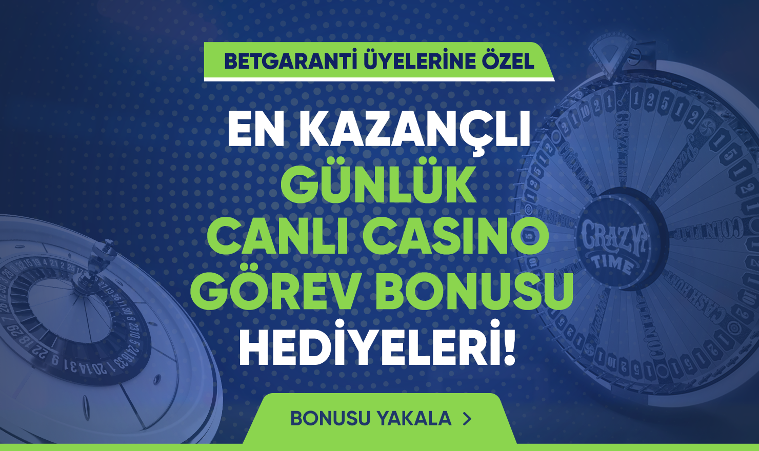 EN KAZANÇLI GÜNLÜK CANLI CASİNO GÖREV BONUSLARI!